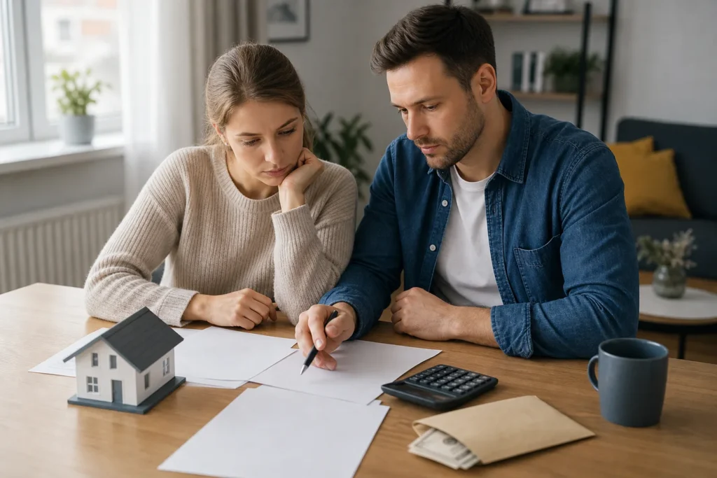 Pár propočítává bezpečnou výši hypotéky a finanční rezervu