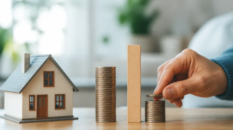 Model domu a různě vysoké zdroje pro vysvětlení ukazatele LTV