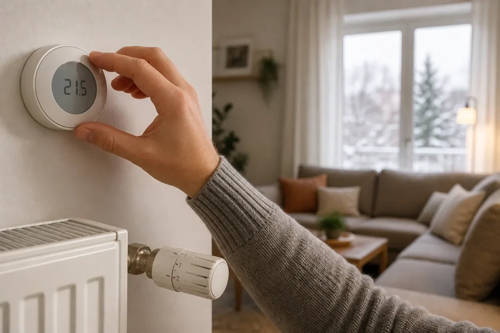 Nastavení pokojového termostatu a termostatické hlavice