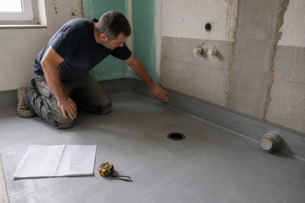 Kontrola hydroizolace při rekonstrukci koupelny