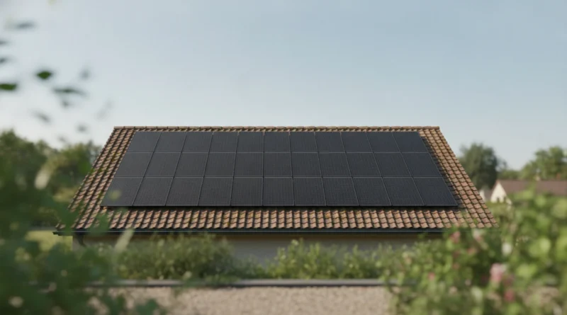 Fotovoltaické panely na střeše domu