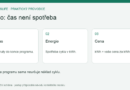 Eco: čas není spotřeba: Čas – Minuty do konce programu.; Energie – Spotřeba cyklu v kWh.; Cena – kWh × vaše cena za kWh.